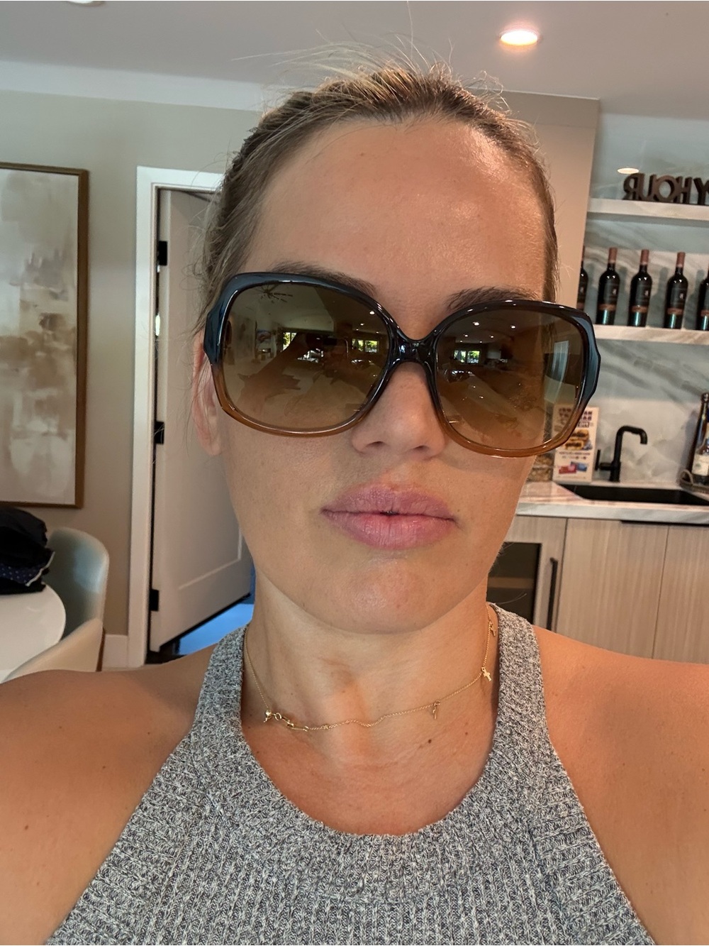Roberto Cavalli Oversized Brown Gradient Women's Sunglasses